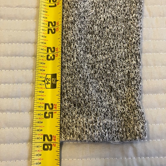 Mudd Cardigan Sweater Heathered Black & White Women's Open-Front Style - Size M - Picture 4 of 7